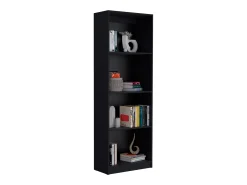 Arrey Juego de Salón de 3 Piezas con 3 Librerías, Negro