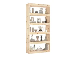 Aruna Estantería/divisor de espacios madera de pino 80x30x167,4 cm