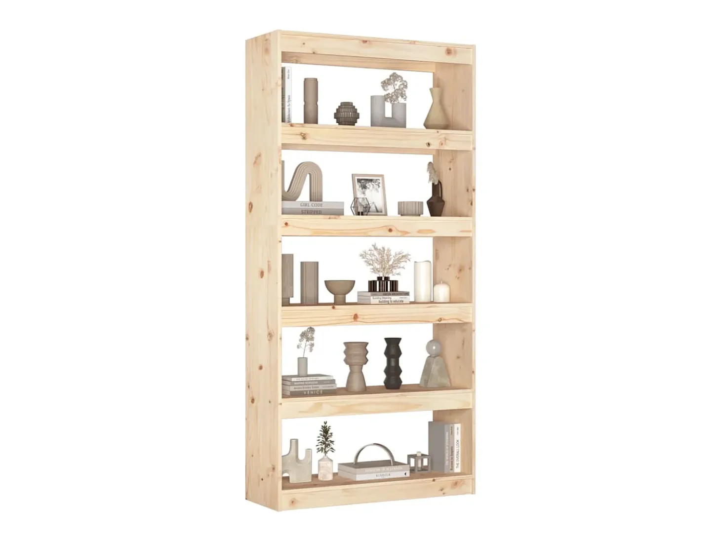 Aruna Estantería/divisor de espacios madera de pino 80x30x167,4 cm