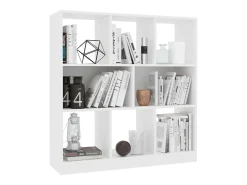 Avenra Estantería librería madera contrachapada blanco 97,5x29,5x100cm
