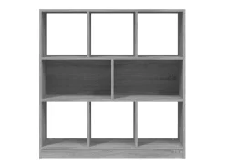 Avenra Estantería madera contrachapada gris Sonoma 97,5x29,5x100 cm
