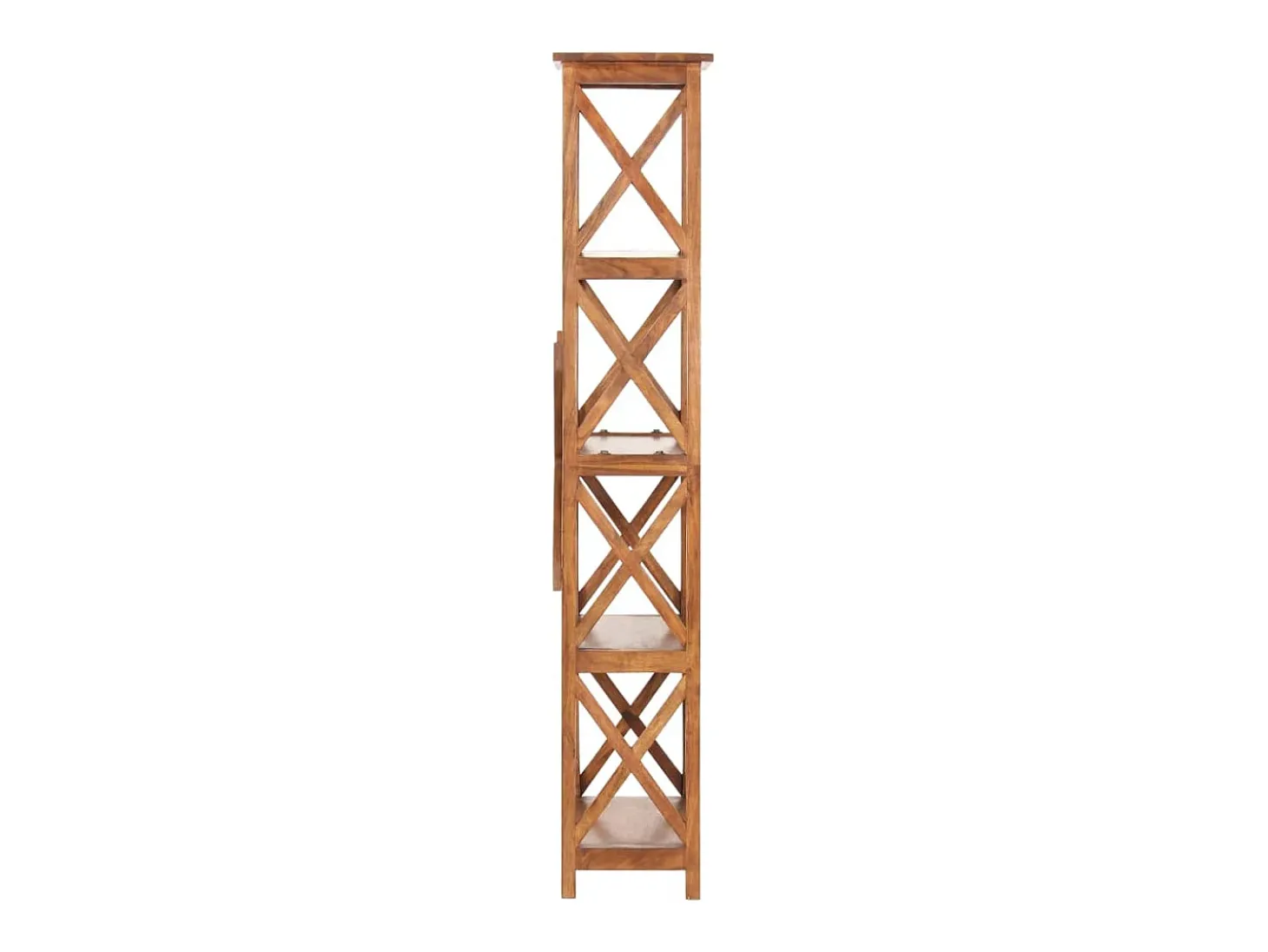 Ayla Estantería de madera maciza de acacia acabado miel 60x30x160 cm