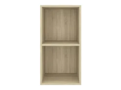 Aymee Mueble de pared para TV madera contrachapada roble 37x37x72 cm