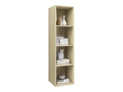 Aymee Mueble TV pared contrachapada color roble Sonoma 37x37x142,5 cm