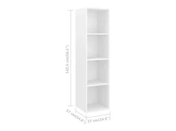 Aymee TV de pared con madera contrachapada blanco 37x37x142,5 cm