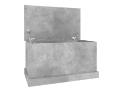 Baúl almacenaje madera contrachapada gris hormigón 70x40x38 cm ES188396