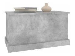 Baúl almacenaje madera contrachapada gris hormigón 70x40x38 cm ES188396