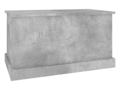 Baúl almacenaje madera contrachapada gris hormigón 70x40x38 cm ES188396