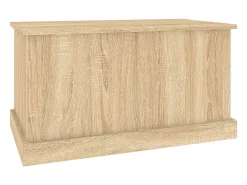 Baúl almacenaje madera contrachapada roble sonoma 70x40x38 cm ES825646