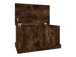 Baúl almacenaje madera contrachapada roble ahumado 70x40x38 cm