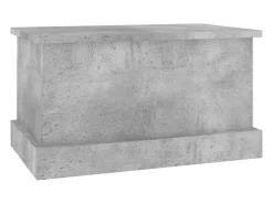 Baúl almacenaje madera contrachapada gris hormigón 50x30x28 cm ES630655