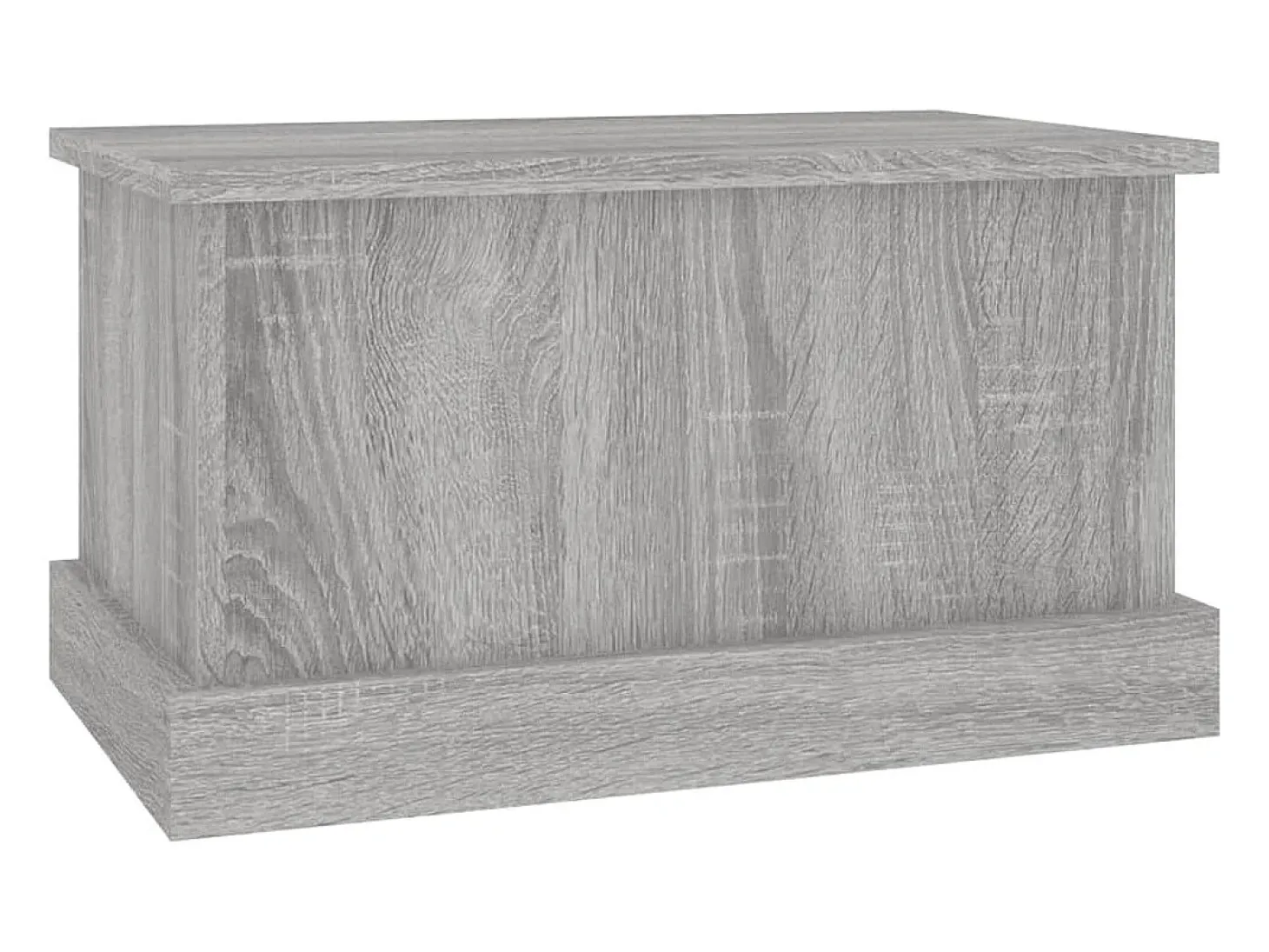 Baúl almacenaje madera contrachapada gris sonoma 50x30x28 cm