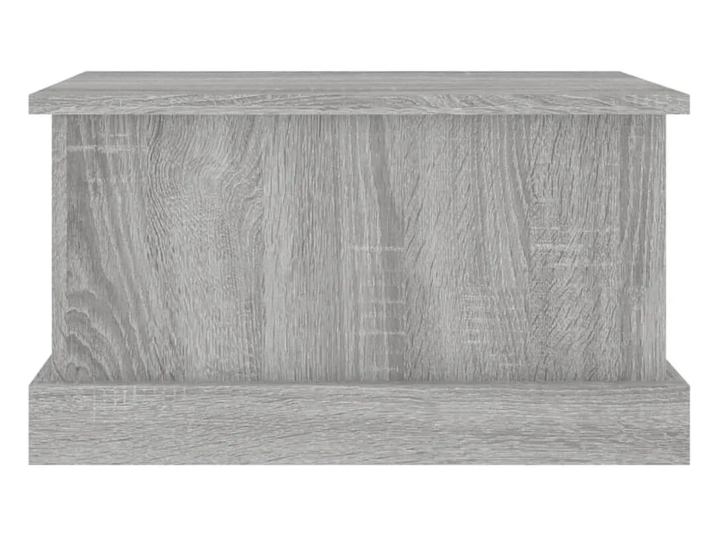 Baúl almacenaje madera contrachapada gris sonoma 50x30x28 cm