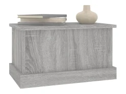 Baúl almacenaje madera contrachapada gris sonoma 50x30x28 cm