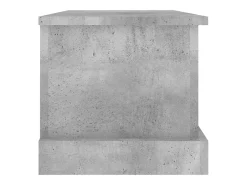 Baúl almacenaje madera contrachapada gris hormigón 50x30x28 cm