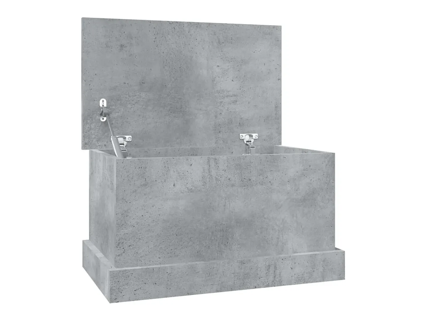 Baúl almacenaje madera contrachapada gris hormigón 50x30x28 cm