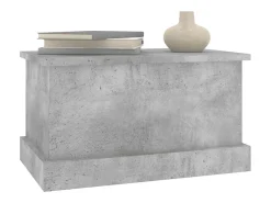 Baúl almacenaje madera contrachapada gris hormigón 50x30x28 cm