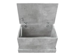 Baúl almacenaje madera contrachapada gris hormigón 50x30x28 cm