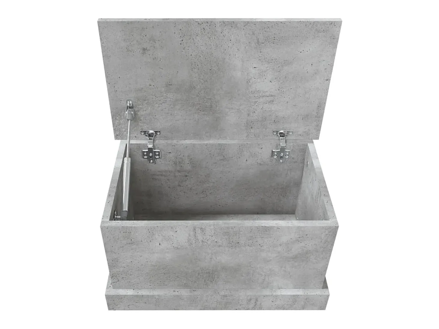 Baúl almacenaje madera contrachapada gris hormigón 50x30x28 cm