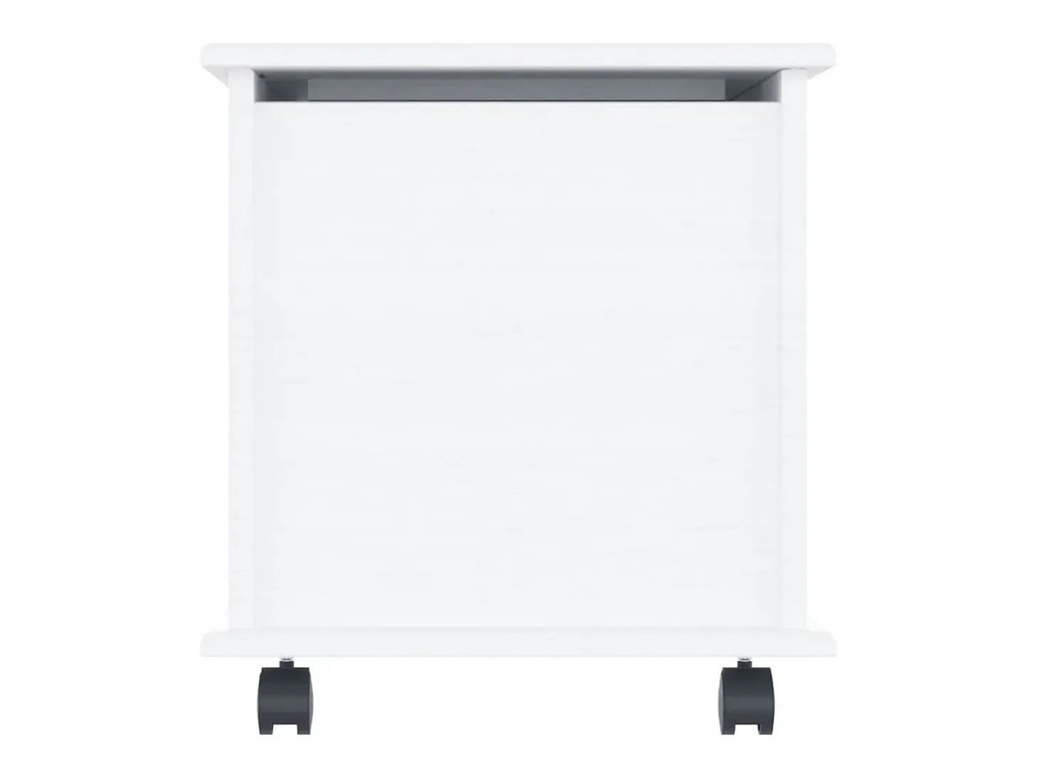 Baúl almacenaje ruedas ALTA madera maciza blanco 73x39,5x44 cm ES313110