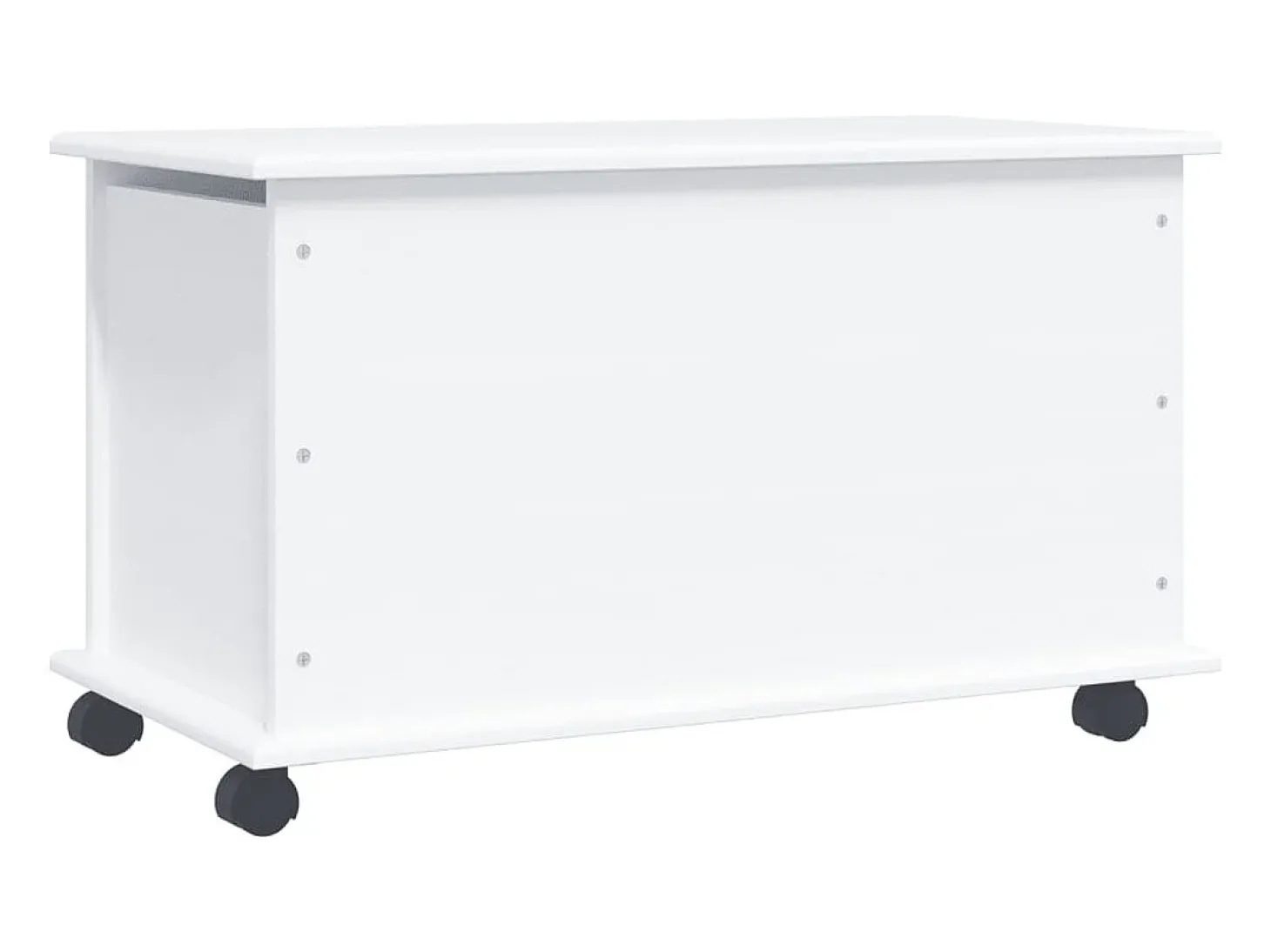 Baúl almacenaje ruedas ALTA madera maciza blanco 73x39,5x44 cm ES313110