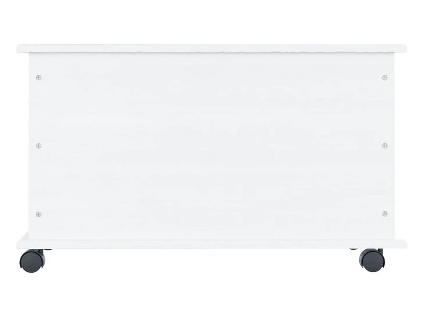 Baúl almacenaje ruedas ALTA madera maciza blanco 73x39,5x44 cm ES313110
