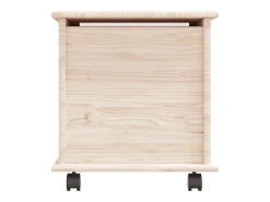 Baúl de almacenaje con ruedas ALTA madera maciza 73x39,5x43 cm