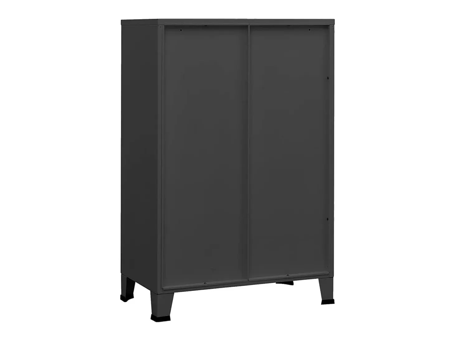 Baúl de almacenaje industrial metal antracita 75x40x115 cm