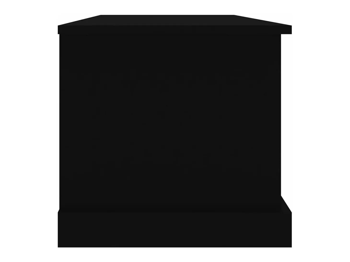 Baúl de almacenaje madera contrachapada negro 70x40x38 cm