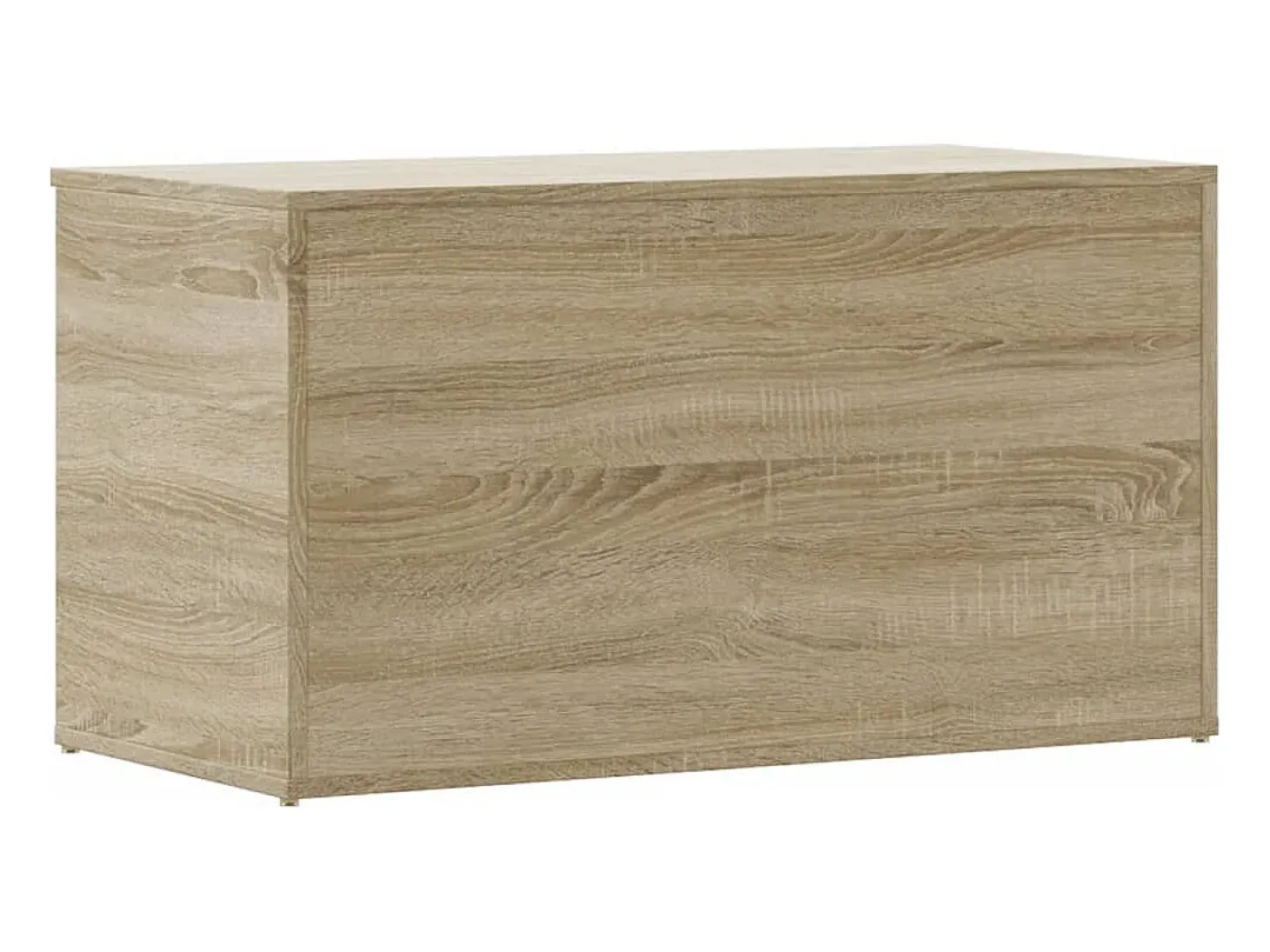 Baúl de almacenaje madera contrachapada color roble 84x42x46cm