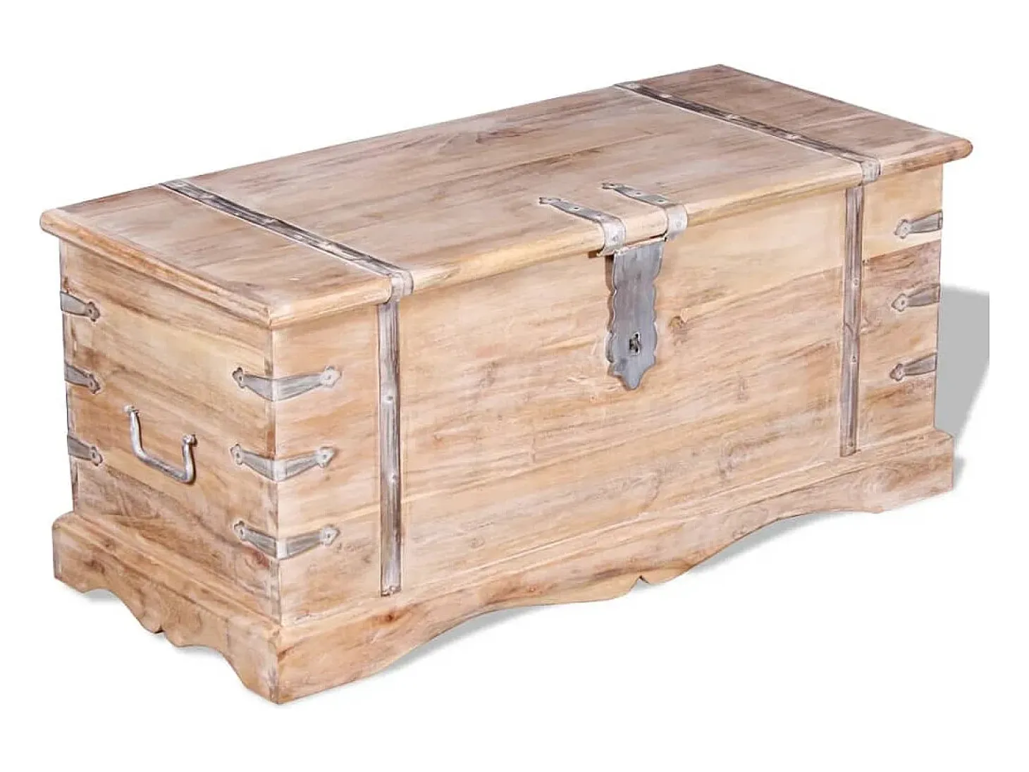 Baúl de almacenamiento de madera de acacia