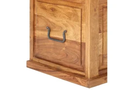 Baúl de madera maciza de acacia 40x40x40 cm