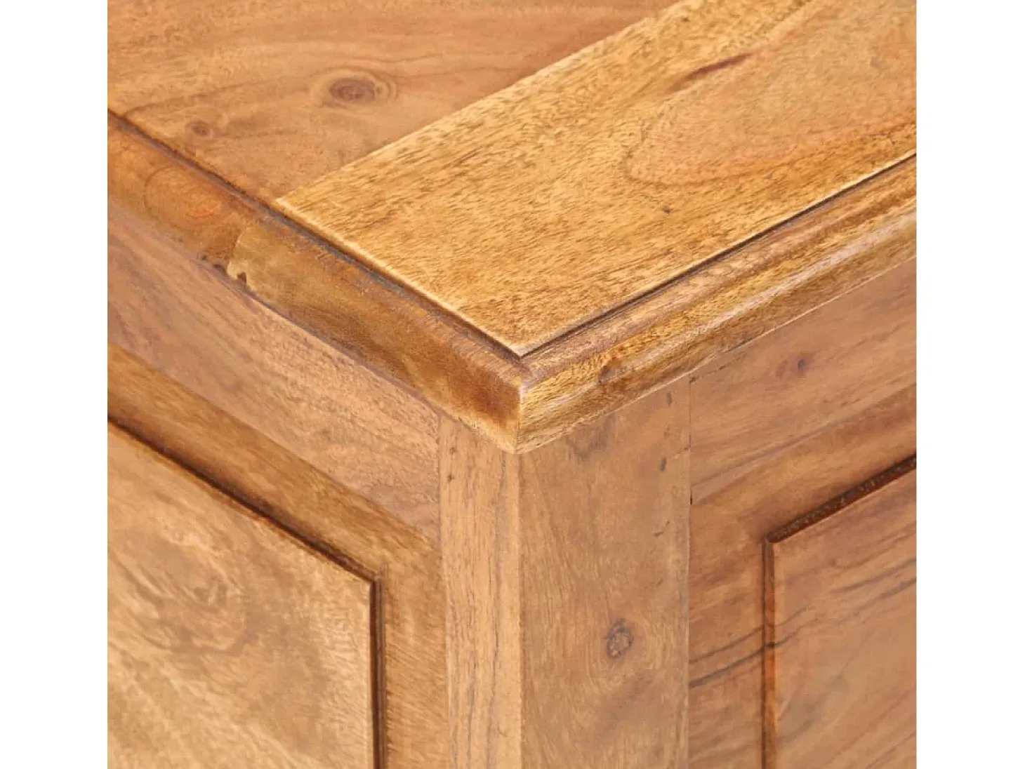 Baúl de madera maciza de acacia 40x40x40 cm