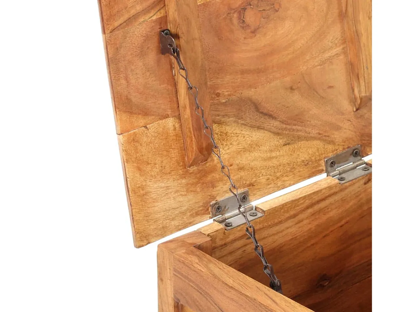 Baúl de madera maciza de acacia 40x40x40 cm
