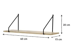 Balda de pared estilo industrial 60 cm