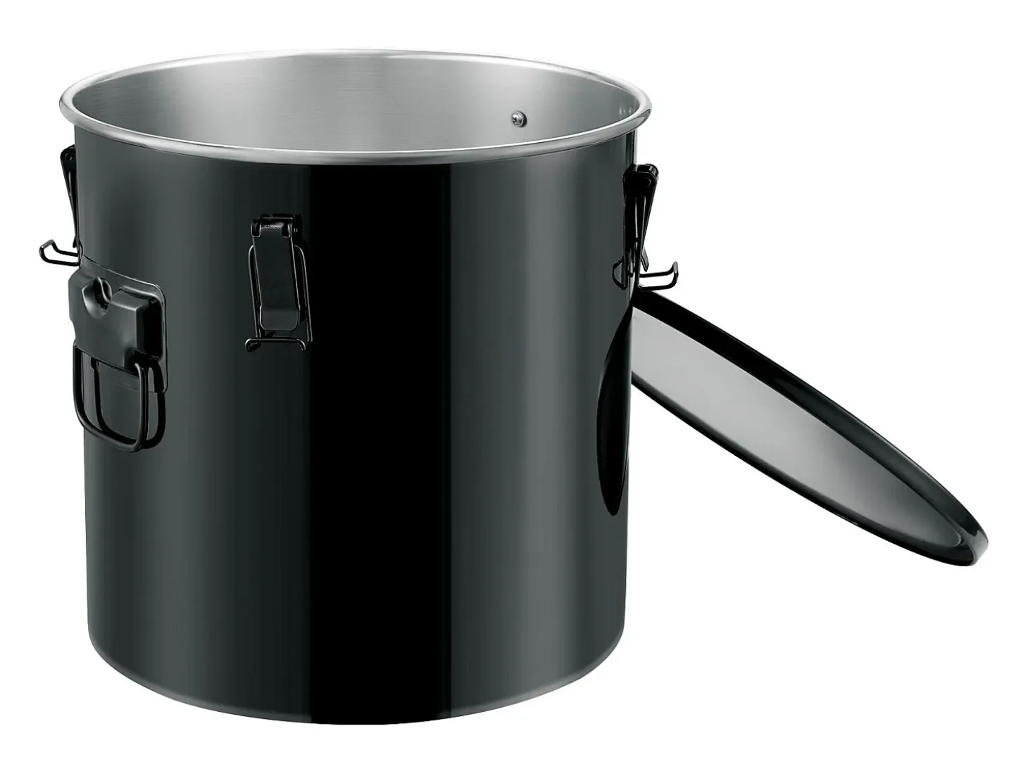 Balde de Grasa SucceBuy para Freidora, 30 L, Canasta de Eliminación de Aceite con Bolsa Filtro, Negro, Acero al Carbono con Recubrimiento Antioxidante