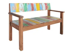 Banco 115 cm Madera maciza recuperada