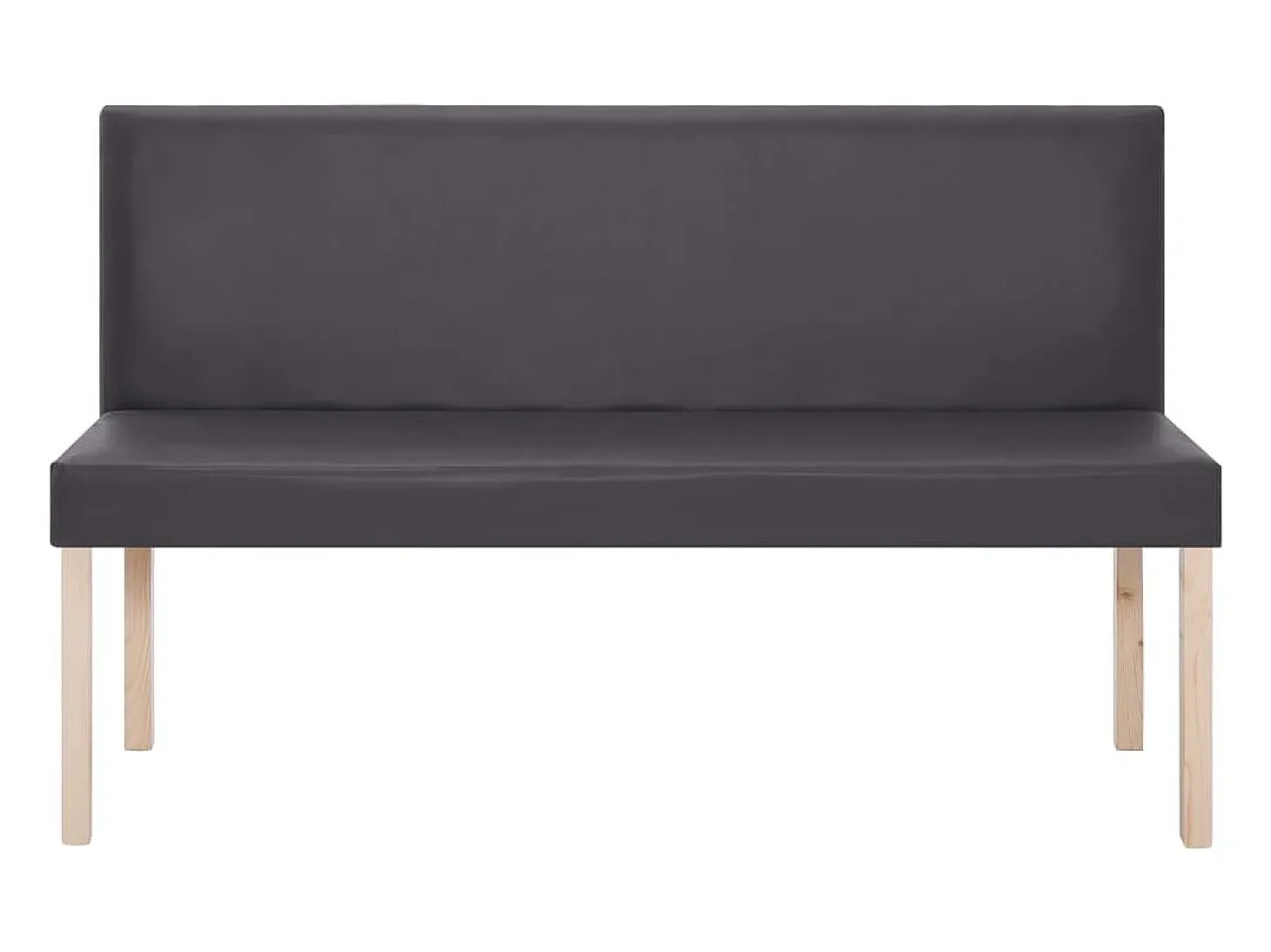 Banco 139,5 cm Piel Sintética Gris