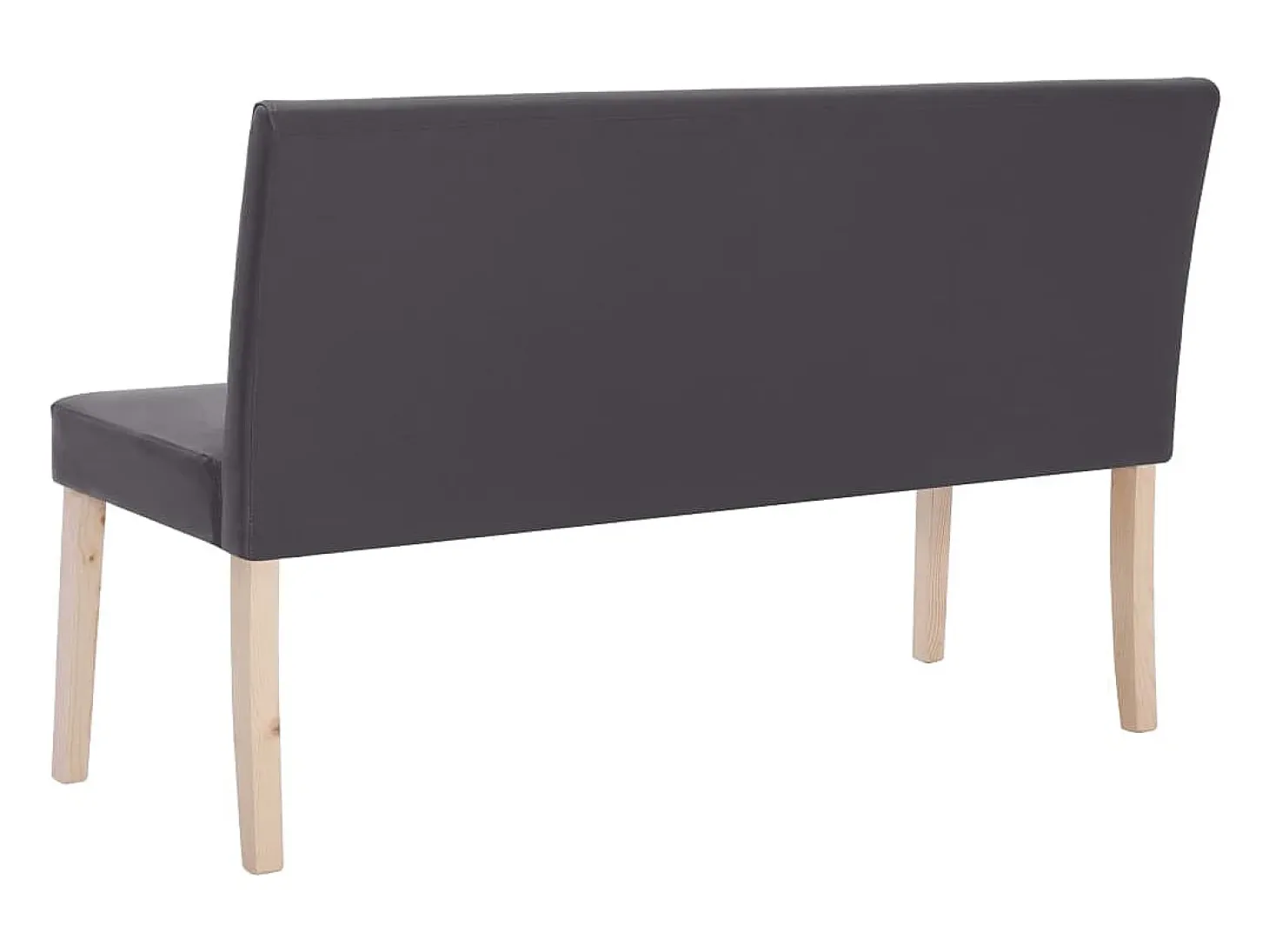 Banco 139,5 cm Piel Sintética Gris