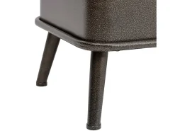 Banco almacenaje con respaldo 110 cm Piel sintética negra