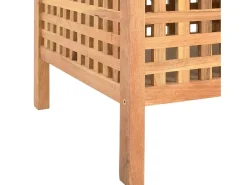 Banco almacenaje 93x49x49 cm Madera maciza de nogal