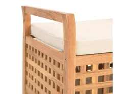 Banco almacenaje 93x49x49 cm Madera maciza de nogal