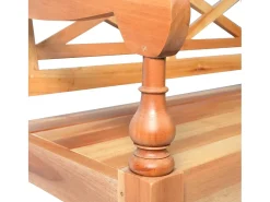 Banco Batavia 98 cm Madera maciza de caoba Marrón claro