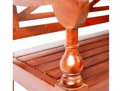 Banco Batavia 98 cm Madera Maciza de Caoba Marrón Oscuro