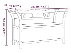 Banco Blanco 107x45x75,5 cm Madera Maciza de Abeto