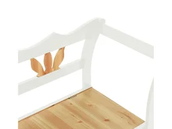 Banco Blanco 107x45x75,5 cm Madera Maciza de Abeto