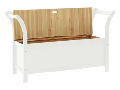 Banco Blanco 107x45x75,5 cm Madera Maciza de Abeto