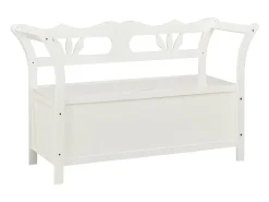 Banco Blanco 107x45x75,5 cm Madera Maciza de Abeto