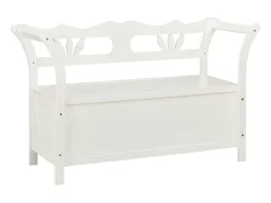 Banco Blanco 107x45x75,5 cm Madera Maciza de Abeto