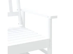 Banco columpio blanco 118x70x104,5 cm madera maciza de álamo